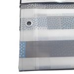 Cortina de PEVA para Baño Diseño de Líneas Modernas con Ganchos