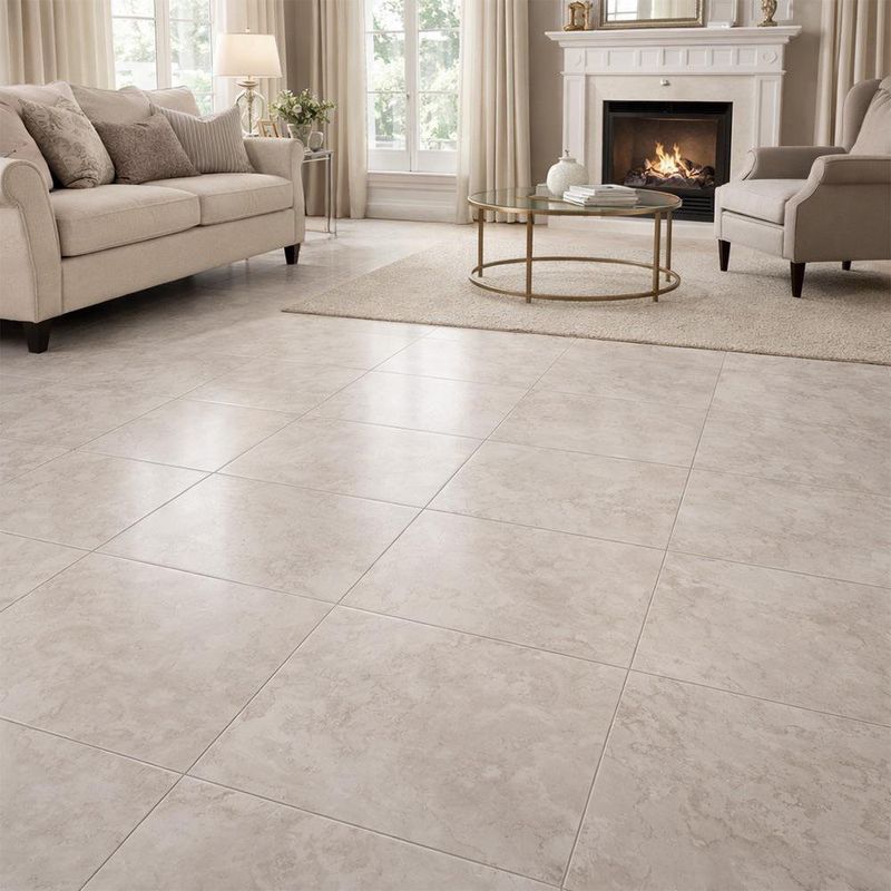 Piso Porcelánico Imperial Beige Pulido Rectificado de 60 x 60 cm en Caja de 1.44 m²
