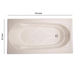 Tina Claudette Color Bone de 1.43 x 0.81 x 0.34 Metros