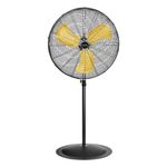 Ventilador de Pedestal y Pared Industrial 3 Aspas Amarillas 26 Plg