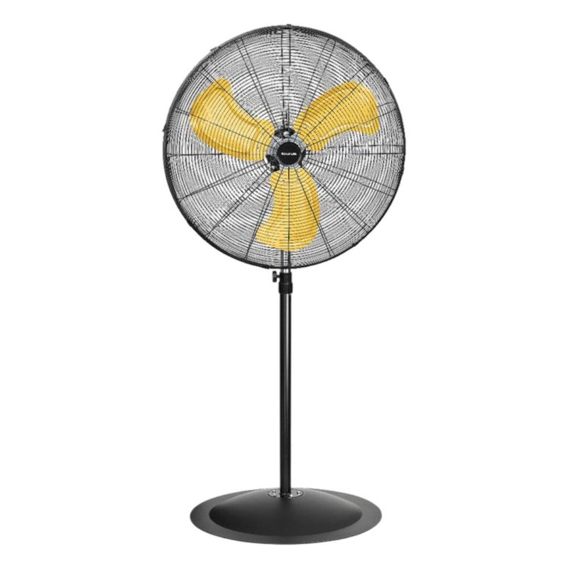 Ventilador de Pedestal y Pared Industrial 3 Aspas Amarillas 26 Plg