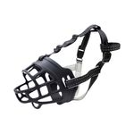 Bozal de Canasta de Caucho Color Negro No. 3