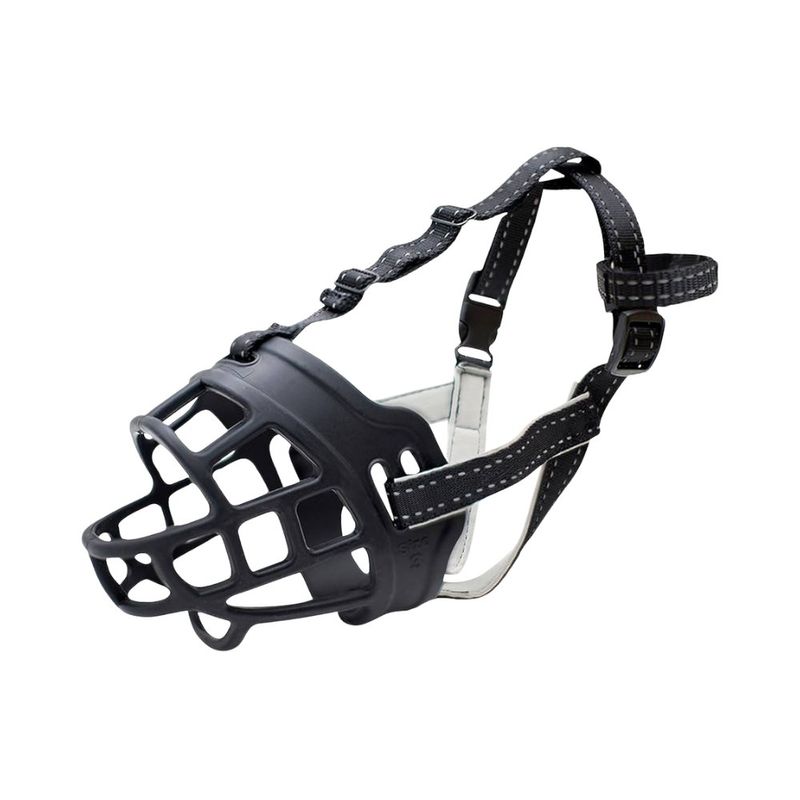 Bozal de Canasta de Caucho Color Negro No. 3