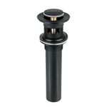 Contra para Desagüe Baño 1 1/4 Plg Tipo Botón Negro
