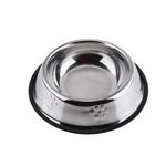 Plato para Perro de Acero Inoxidable con Base Antideslizante de 96 oz