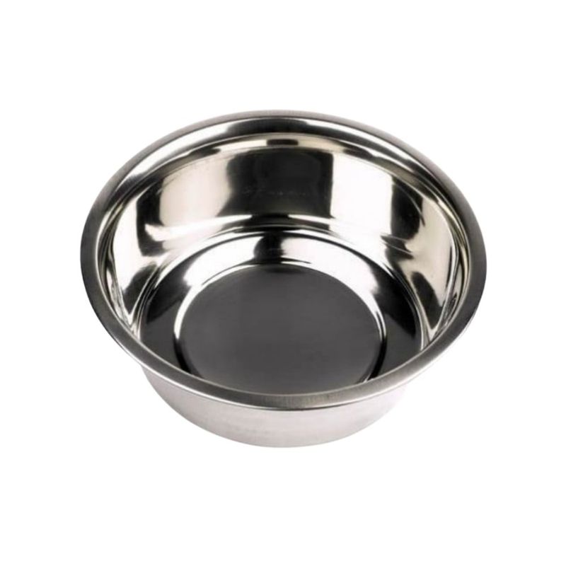 Plato para Perro de Acero Inoxidable Simple de 1/2 pinta