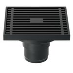 Reposadera Cuadrada Riviera de Latón 4 x 4 Plg con Cierre Automático Color Negro