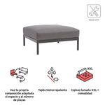 Puff de Jardín Ottoman Idunn de Aluminio Color Negro