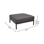 Puff de Jardín Ottoman Idunn de Aluminio Color Negro