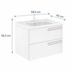 Vanity American Standard Loto de 60 cm con Lavamanos Integrado Color Blanco Brillante