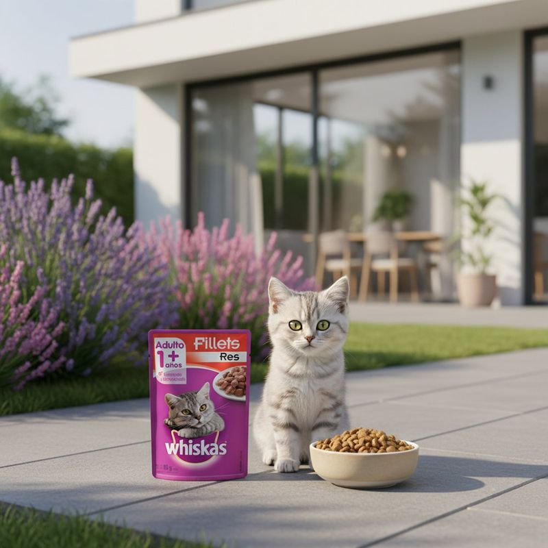 Alimento Húmedo para Gato AdultoWhiskas Filets Sabor a Res 85 g