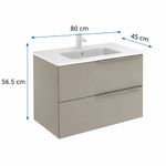 Vanity American Standard Salvia de 80 cm con Lavamanos Integrado Color Arena