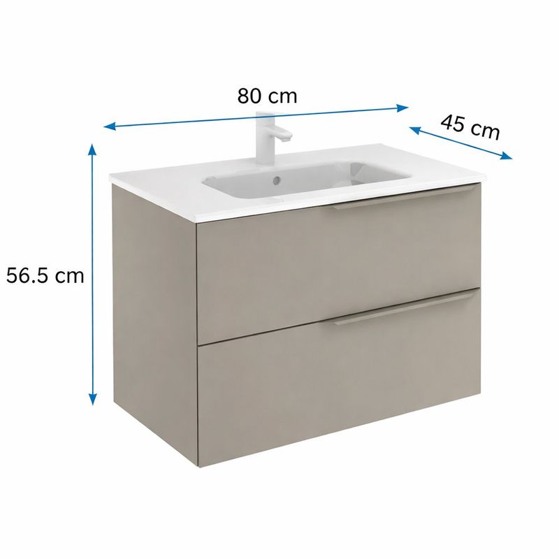 Vanity American Standard Salvia de 80 cm con Lavamanos Integrado Color Arena