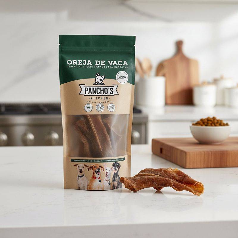 Snack para Perro y Gato Todas la Etapas de Vida y Razas Sabor Oreja de Res 150 Grs