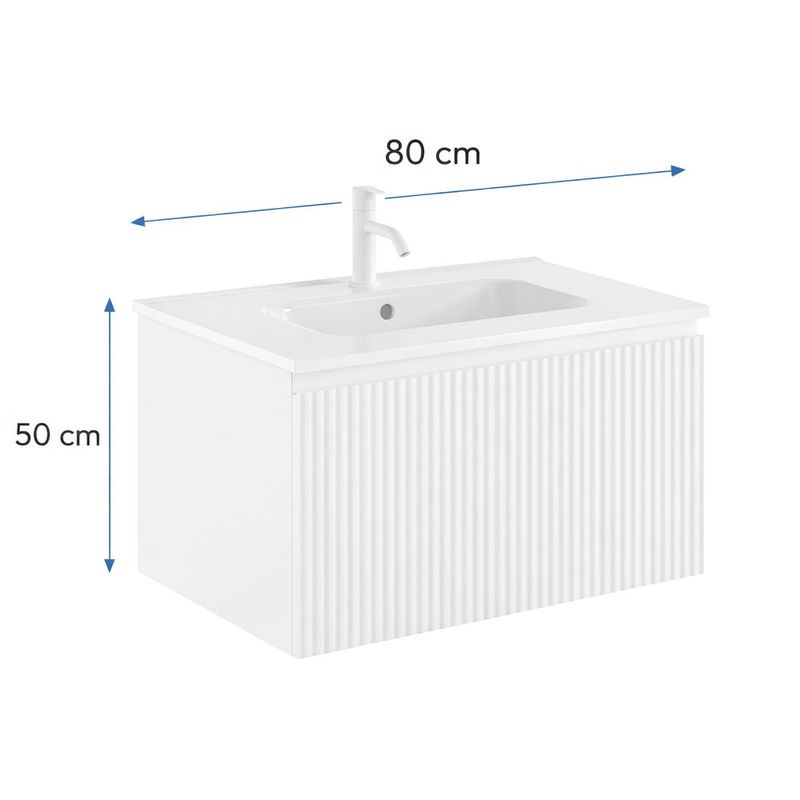 Vanity American Standard Olmo de 60 cm con Lavamanos Integrado Color Blanco Mate