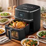 Freidora de Aire con Panel Táctil y Rejilla Antiadherente de 5 L