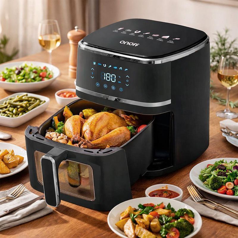 Freidora de Aire con Panel Táctil y Rejilla Antiadherente de 5 L