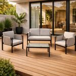 Set de Sala Luz 4 Piezas con Mesa de Centro Color Crema