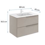 Vanity American Standard Salvia de 60 cm con Lavamanos Integrado Color Arena