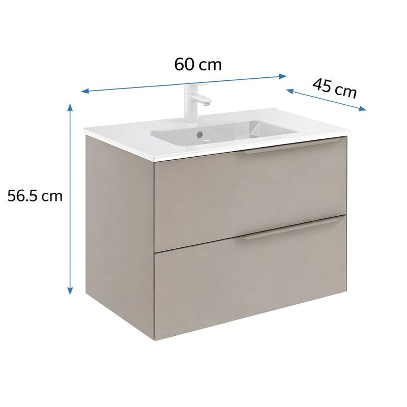 Vanity American Standard Salvia de 60 cm con Lavamanos Integrado Color Arena