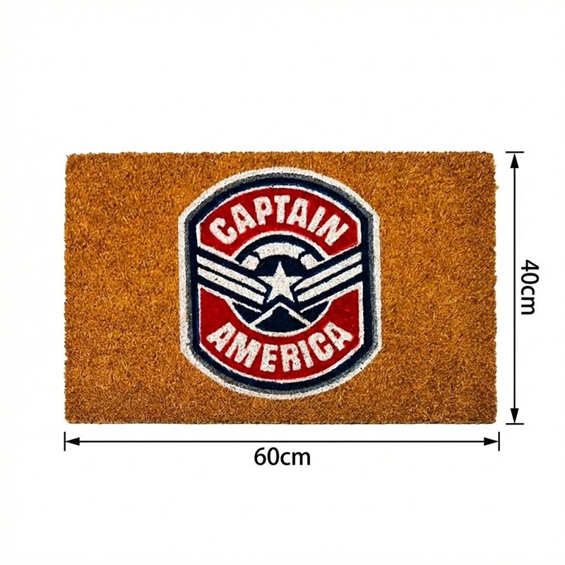 Alfombra de Entrada Captain America Antideslizante 40 x 60 cm Color Natural