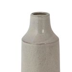 Florero de Cerámica Color Beige y Blanco de 37 Cm