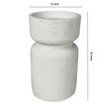 Portavela de Poly Color Blanco de 15 Cm