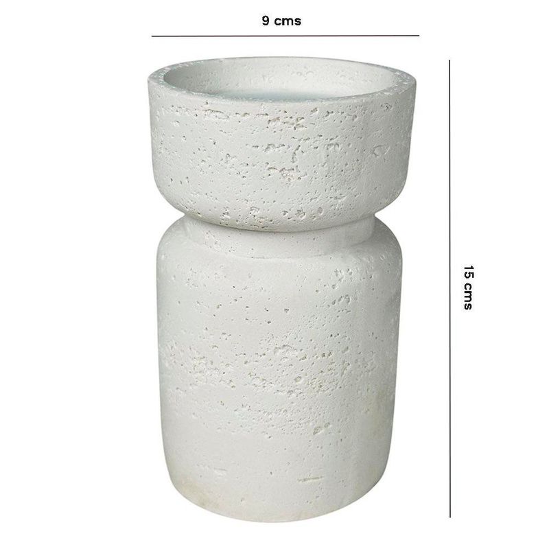 Portavela de Poly Color Blanco de 15 Cm