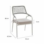 Set de Patio Pepe de 3 Piezas con Mesa Redonda Color Gris y Crema