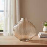 Florero Rosegold Chato de 24 Cm