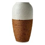 Florero Color Blanco Diseño Lazo de 33.5 Cm