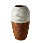 Florero Color Blanco Diseño Lazo de 33.5 Cm