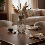 Florero de Vidrio Color Rosa de 36 Cm