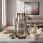 Florero de Vidrio Color Rosa de 36 Cm