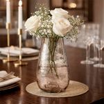 Florero de Vidrio Color Rosa de 26 Cm