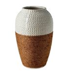 Florero Color Blanco Diseño Lazo de 28 Cm