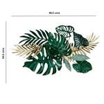 Placa Decorativa de Pared Diseño Hojas Color Verde de 89.5 Cm