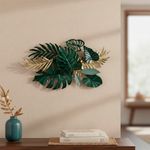 Placa Decorativa de Pared Diseño Hojas Color Verde de 89.5 Cm