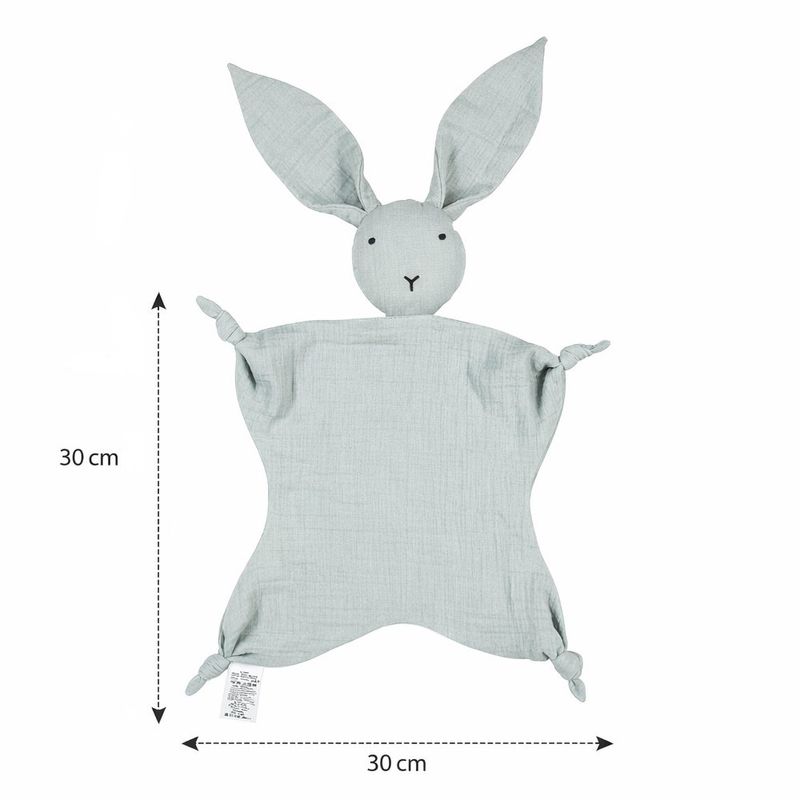 Mantita de Seguridad Diseño Conejo Gris