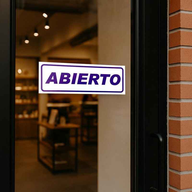 Rótulo Abierto y Cerrado para Señalización de 30 x 20 Cm