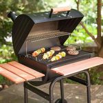 Churrasquera Mediana a Carbón con Mesas Laterales y Ruedas