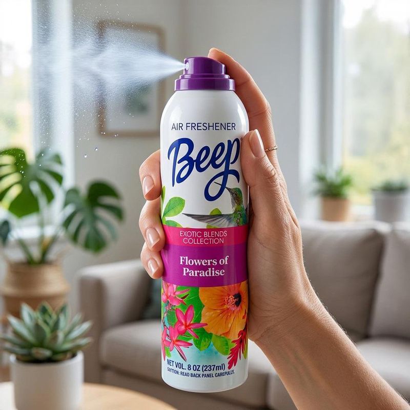 Aromatizante en Aerosol Beep Aroma Flores del Paraíso Exóticas de 237 ml