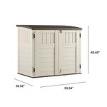 Bodega Horizontal de Plástico con Puertas Frontales 45.5x53x32.5 Plg