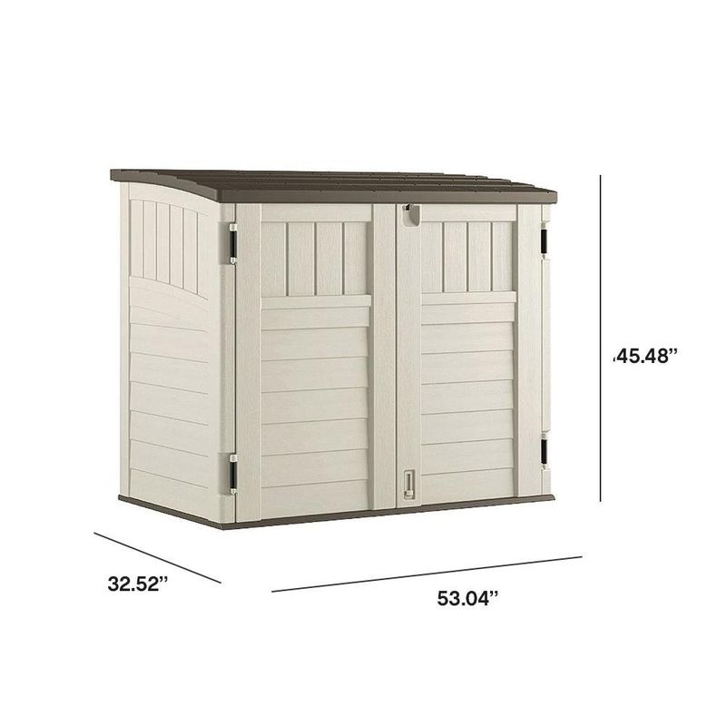 Bodega Horizontal de Plástico con Puertas Frontales 45.5x53x32.5 Plg