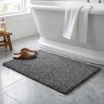 Alfombra de Baño Diseño Texturizado de 60 x 90 cm Color Gris