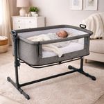 Cuna Colecho Next 2 You con Estructura y Sistema Ajustable Color Gris