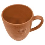 Pocillo Redondo Jaspe de 14 oz con Asa Color Terracota