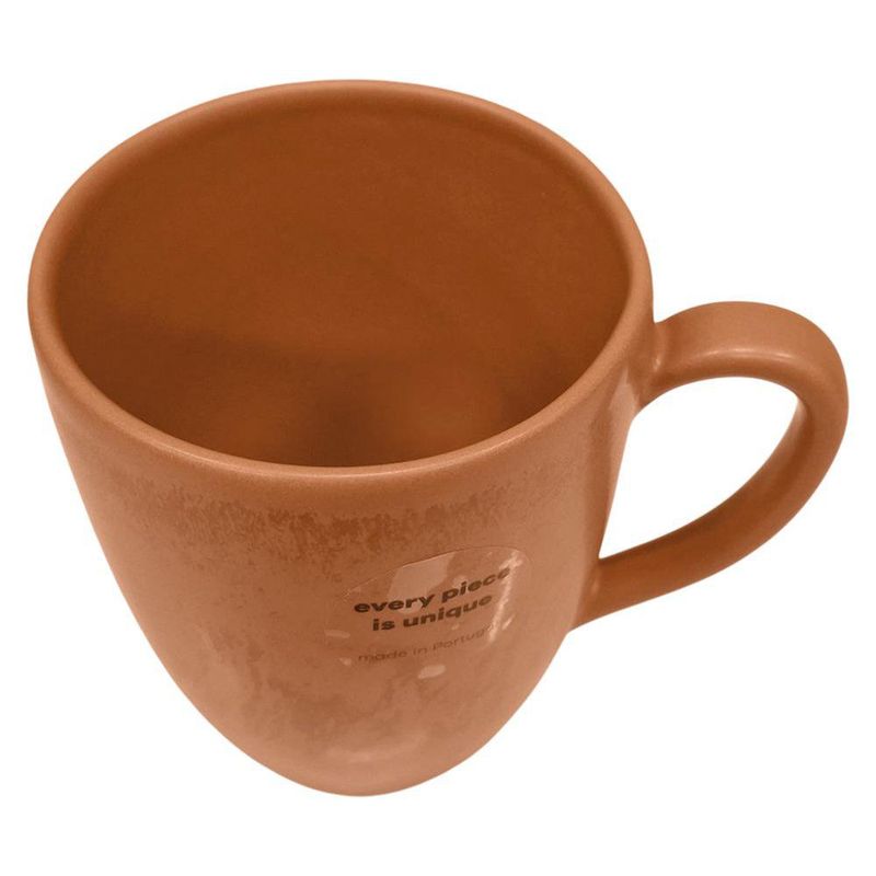 Pocillo Redondo Jaspe de 14 oz con Asa Color Terracota