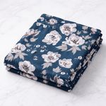 Set de Cortina para Baño con 12 Ganchos Diseño Rosas Blancas 180 x 180 Cm