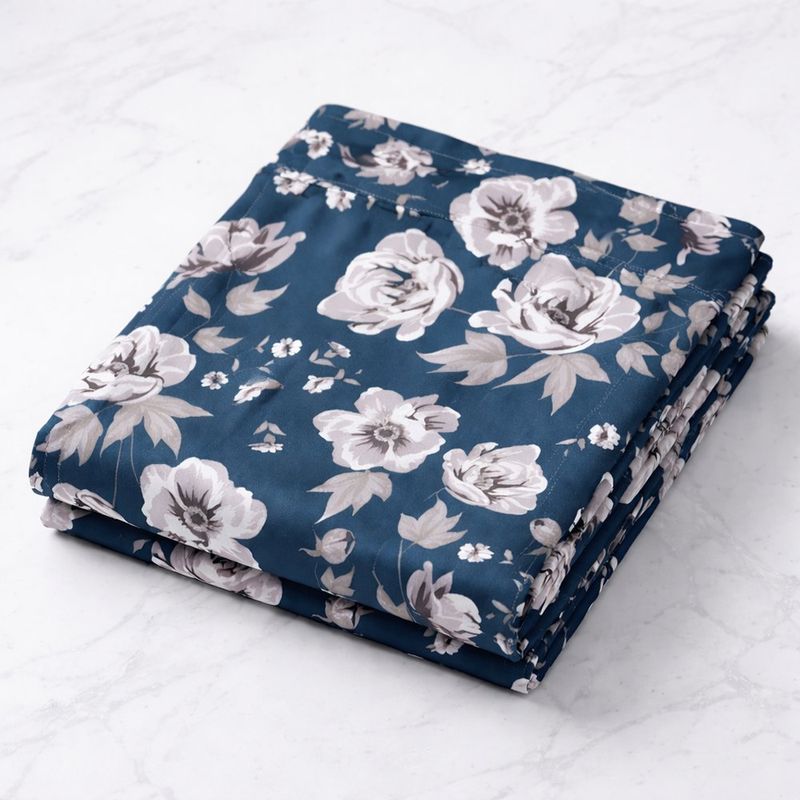 Set de Cortina para Baño con 12 Ganchos Diseño Rosas Blancas 180 x 180 Cm